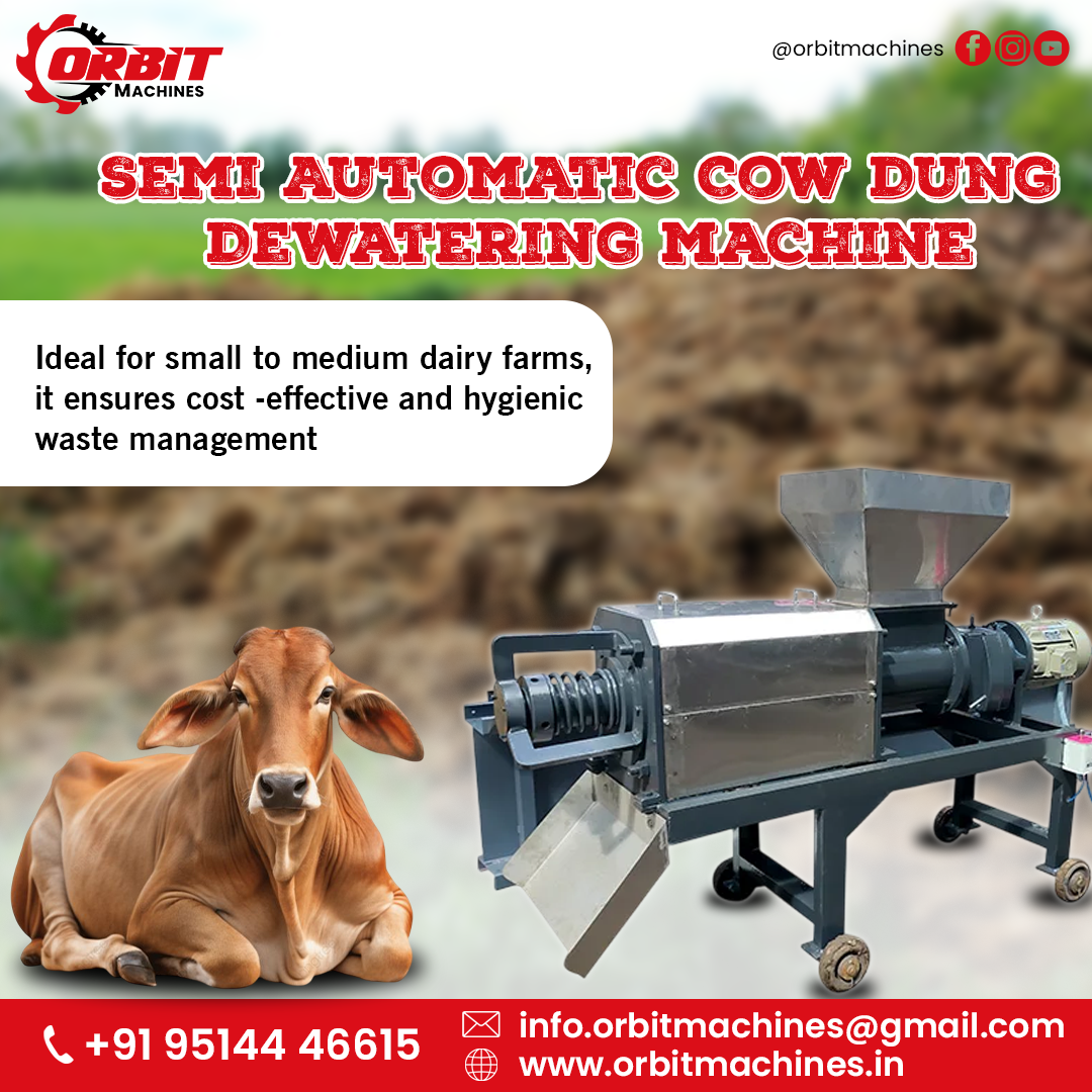 Semi Automatic Cow Dung Dewatering Machine Manufacturer in Tamil Nadu – Orbit Machines