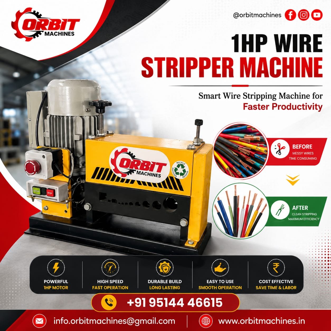 Wire Stripping Machine 1 HP